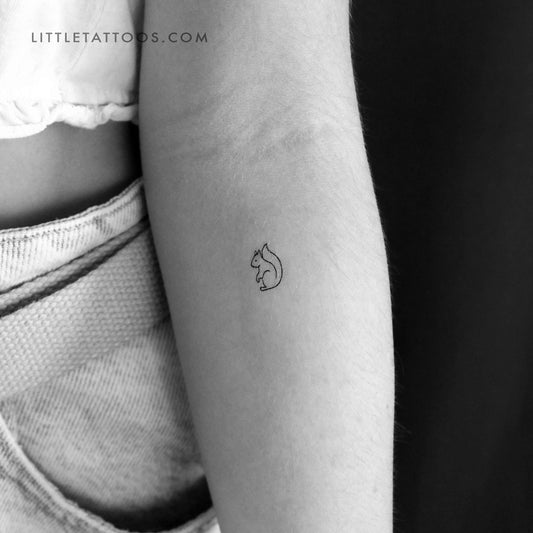 Tatuaje temporal de ardilla pequeña - Juego de 3
