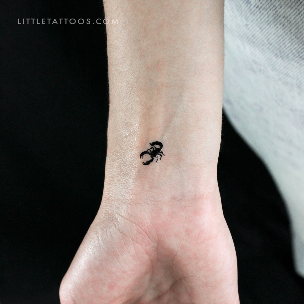 Tiny Scorpion Temporary Tattoo - Set of 3