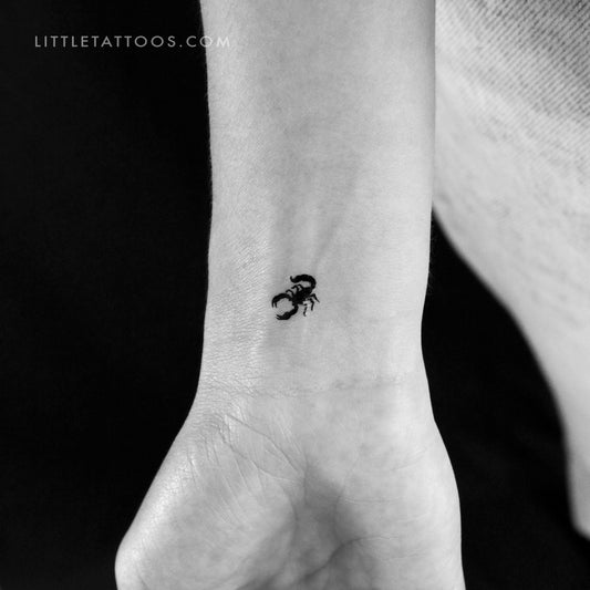 Tatuaje temporal de escorpión diminuto - Juego de 3