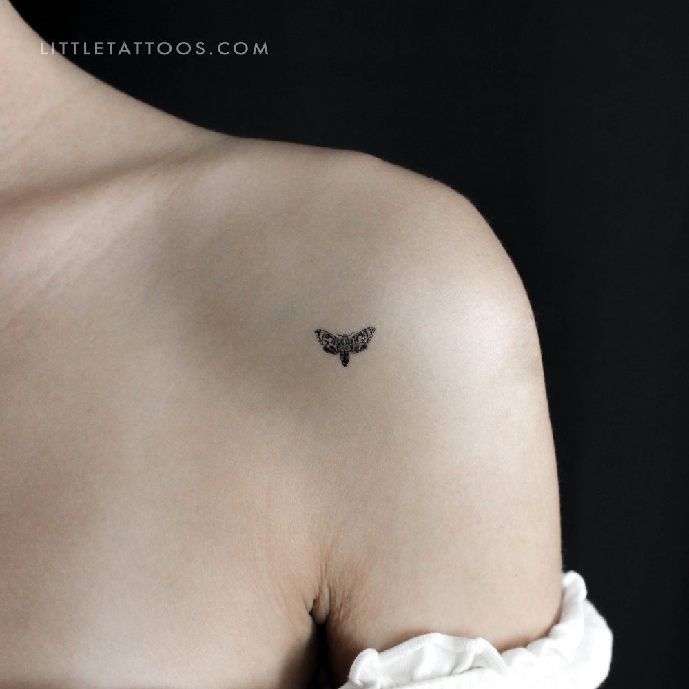 Tiny Moth Temporary Tattoo - Set of 3
