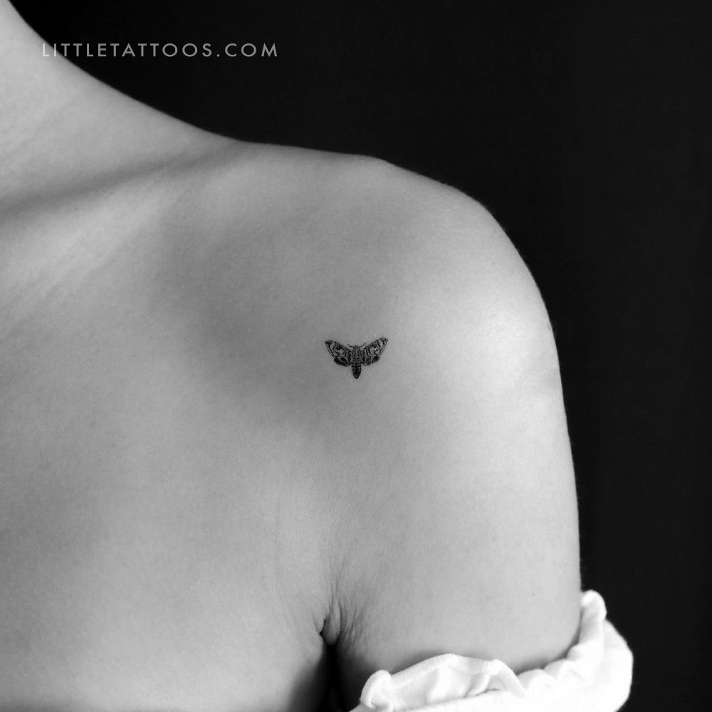Tiny Moth Temporary Tattoo - Set of 3