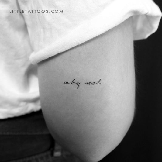 Tatuaje temporal "Por qué no" - Juego de 3