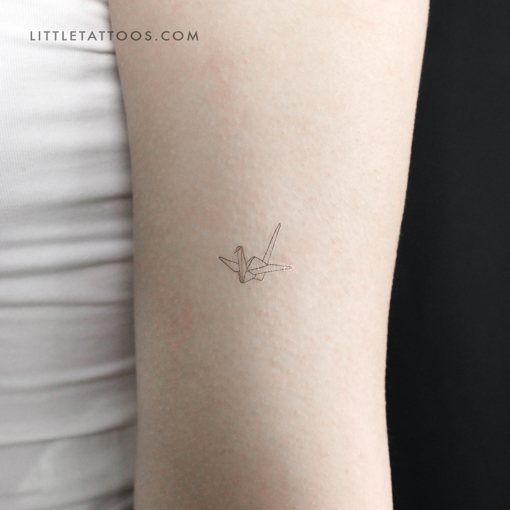 Origami Crane Temporary Tattoo - Set of 3