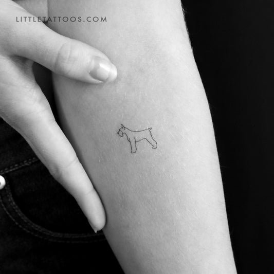 Schnauzer Temporary Tattoo - Set of 3