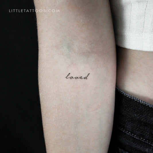 Loved Temporary Tattoo - Set of 3