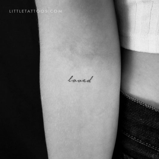 Loved Temporary Tattoo - Set of 3