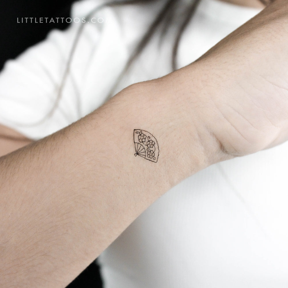 Hand Fan Temporary Tattoo - Set of 3