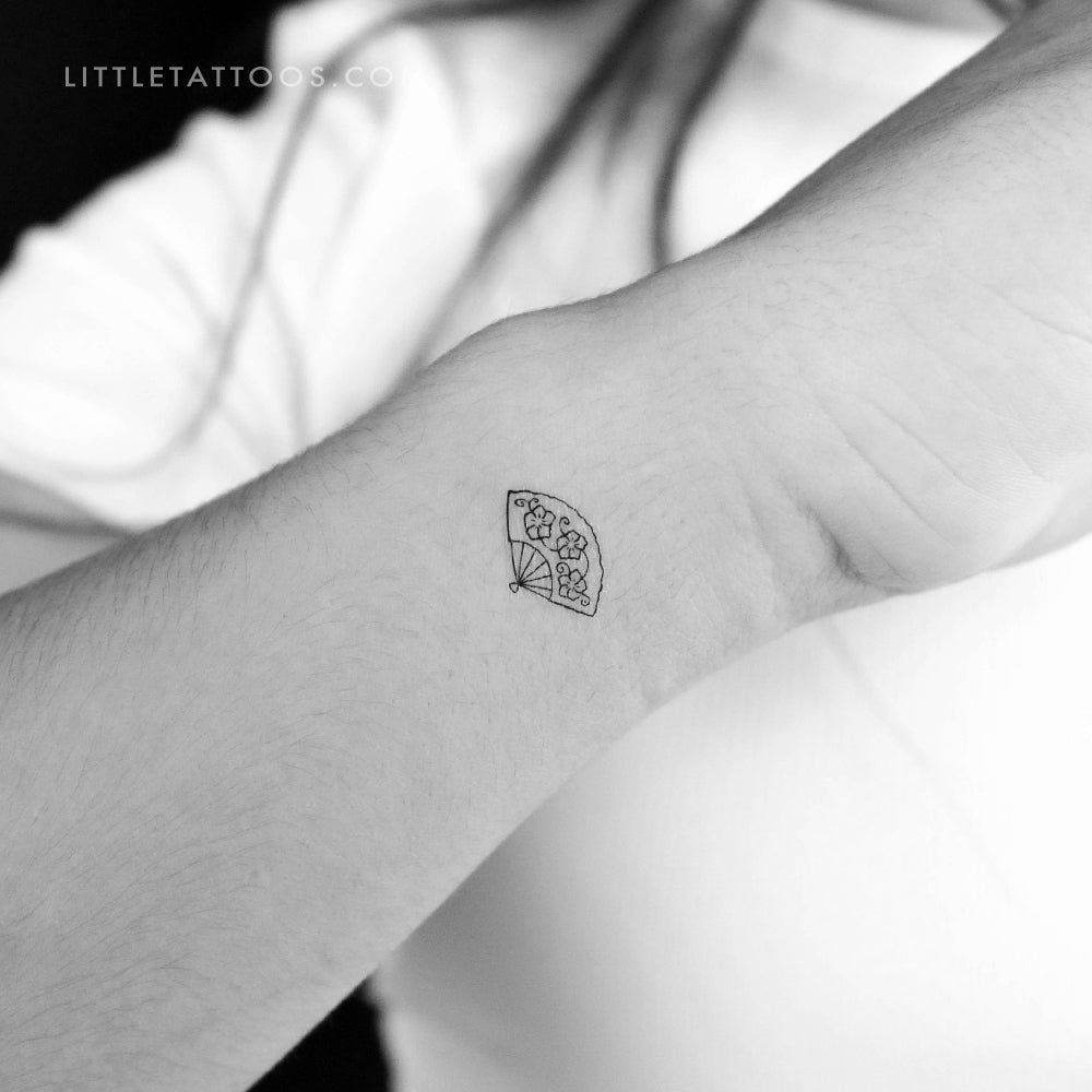 Hand Fan Temporary Tattoo - Set of 3