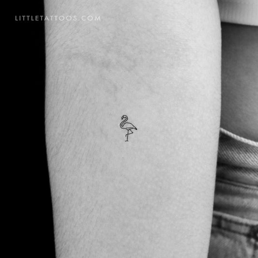 Tatuaje temporal de flamenco pequeño (juego de 3)