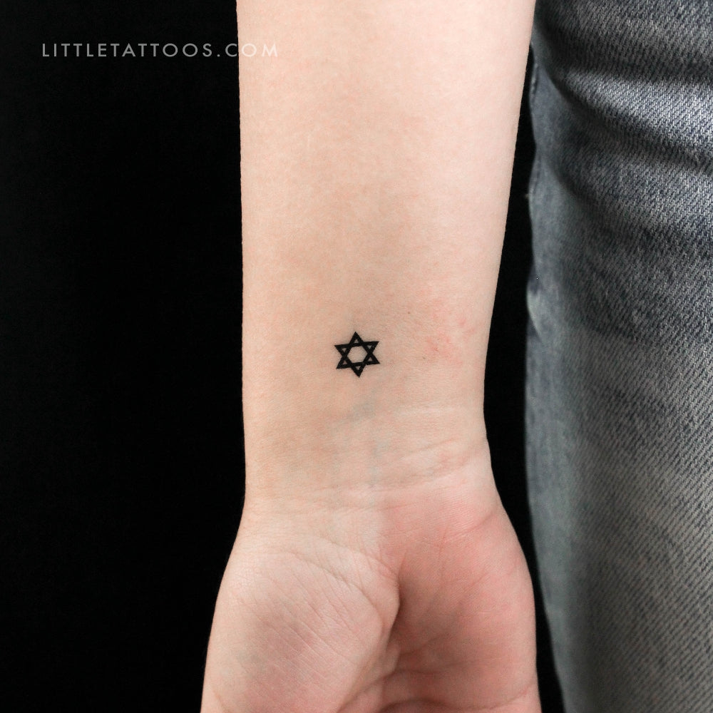 Small Star Of David Temporary Tattoo - Set of 3