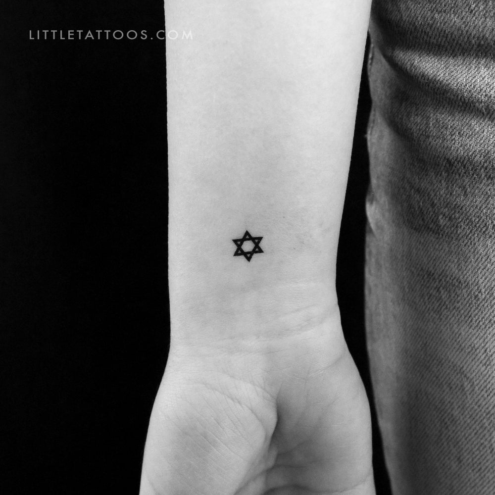 Small Star Of David Temporary Tattoo - Set of 3