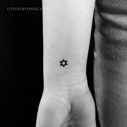 Small Star Of David Temporary Tattoo - Set of 3
