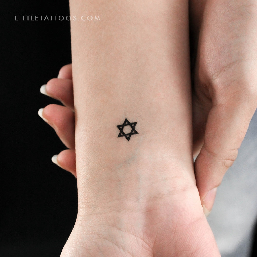 Small Star Of David Temporary Tattoo - Set of 3