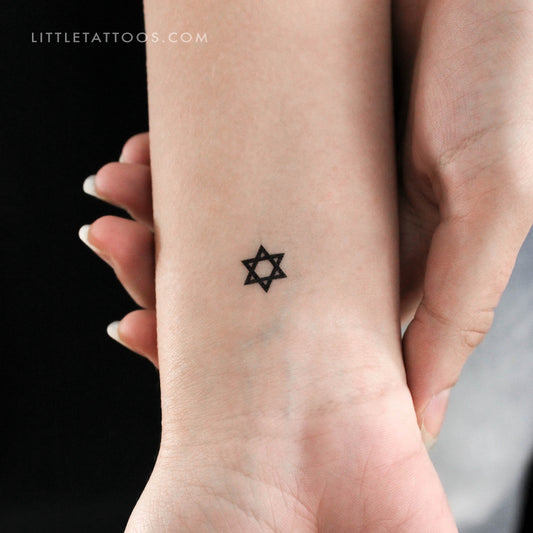 Small Star Of David Temporary Tattoo - Set of 3