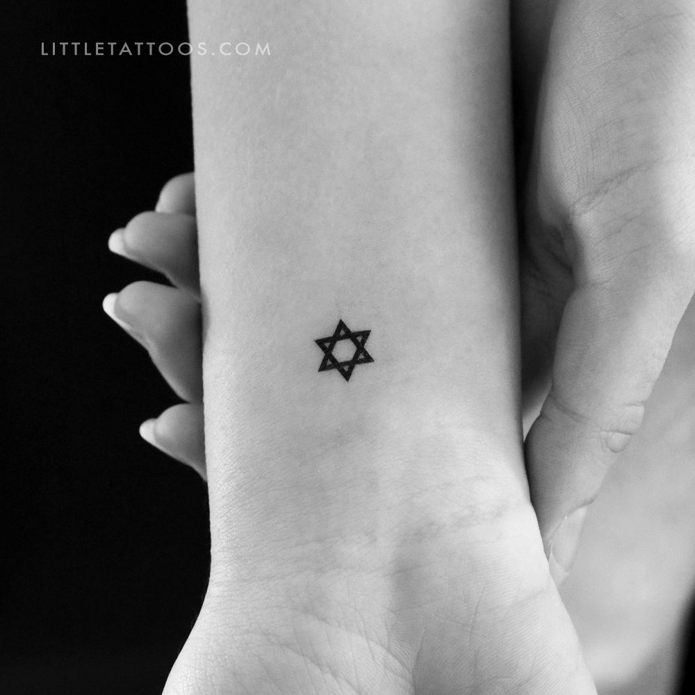 Small Star Of David Temporary Tattoo - Set of 3