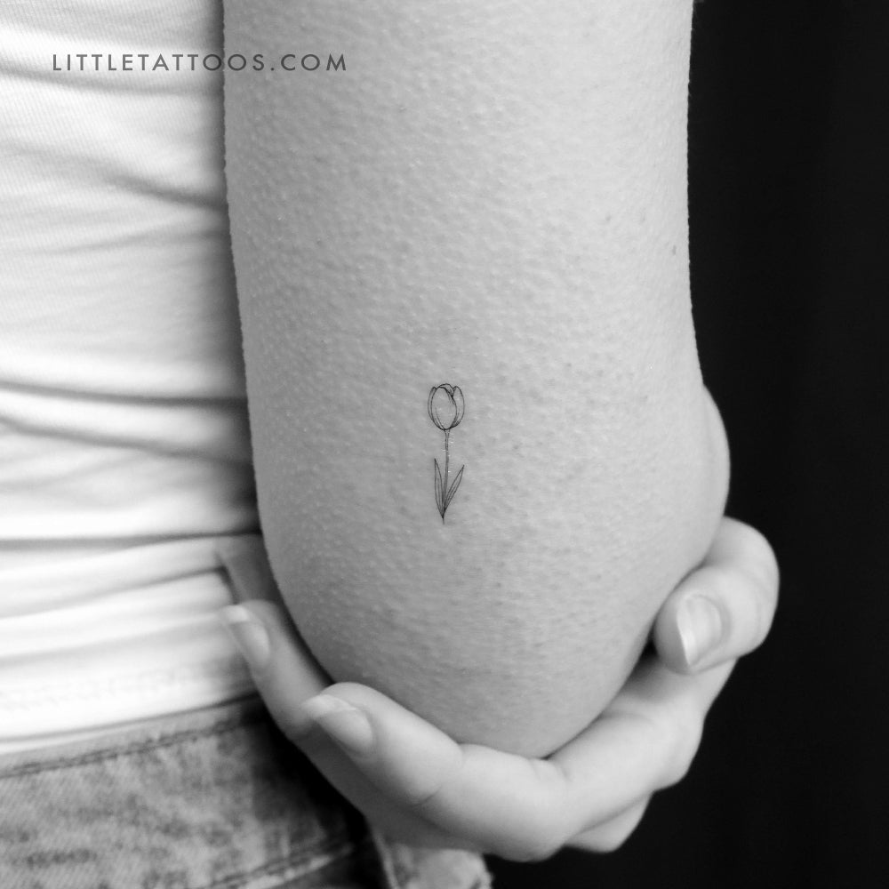 Tatuaje temporal de tulipán - Juego de 3