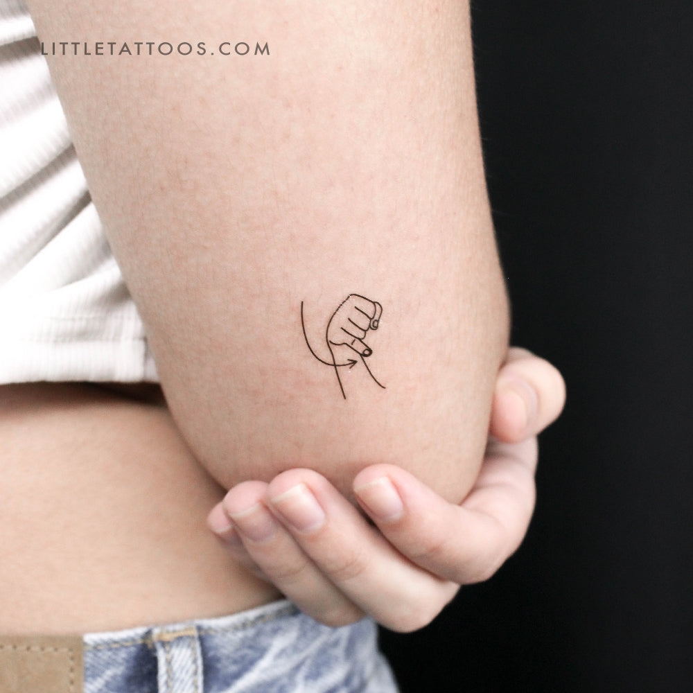 Tatuaje temporal de lenguaje de señas J - Juego de 3