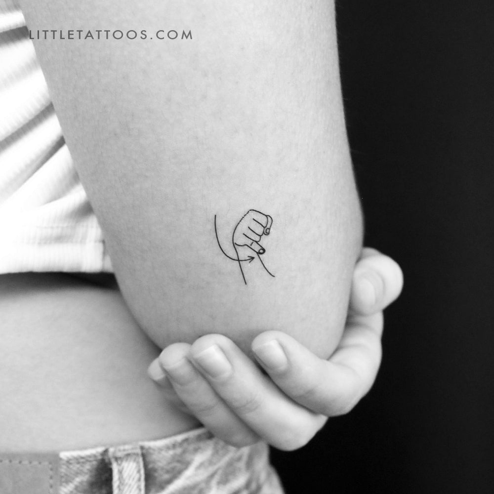 Tatuaje temporal de lenguaje de señas J - Juego de 3
