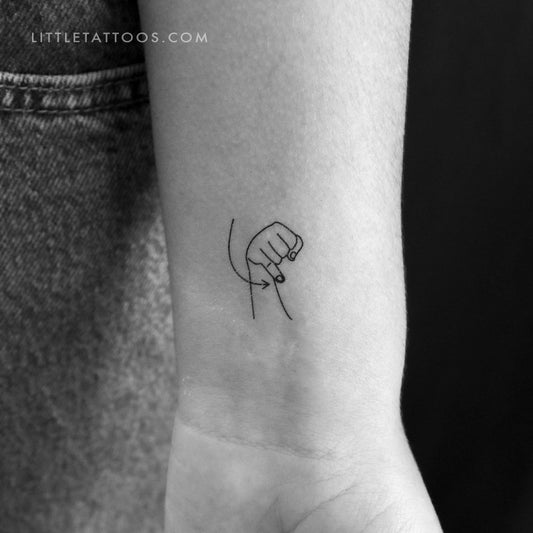 Tatuaje temporal de lenguaje de señas J - Juego de 3