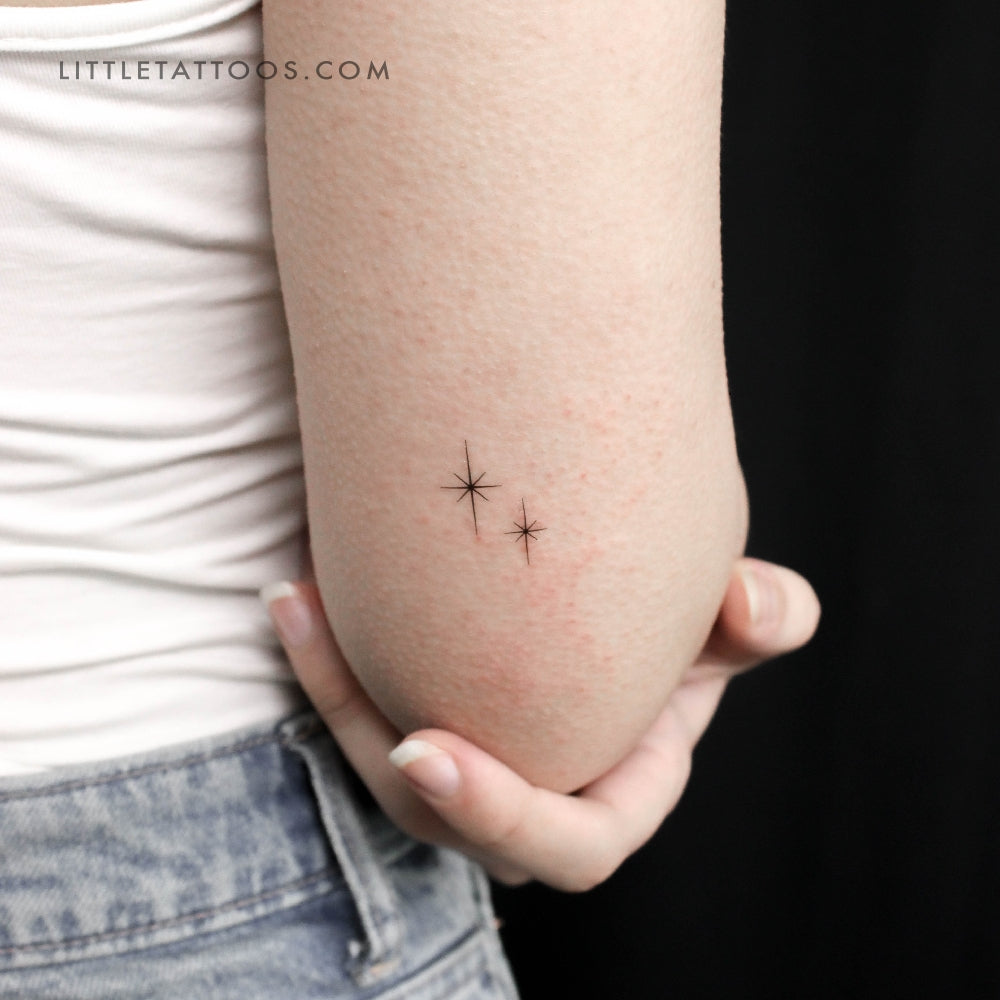 Shining Star Couple Temporary Tattoo - Set of 3