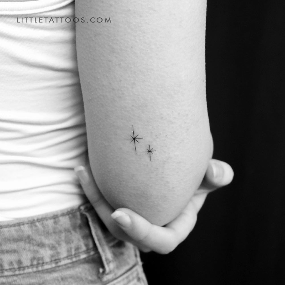 Shining Star Couple Temporary Tattoo - Set of 3