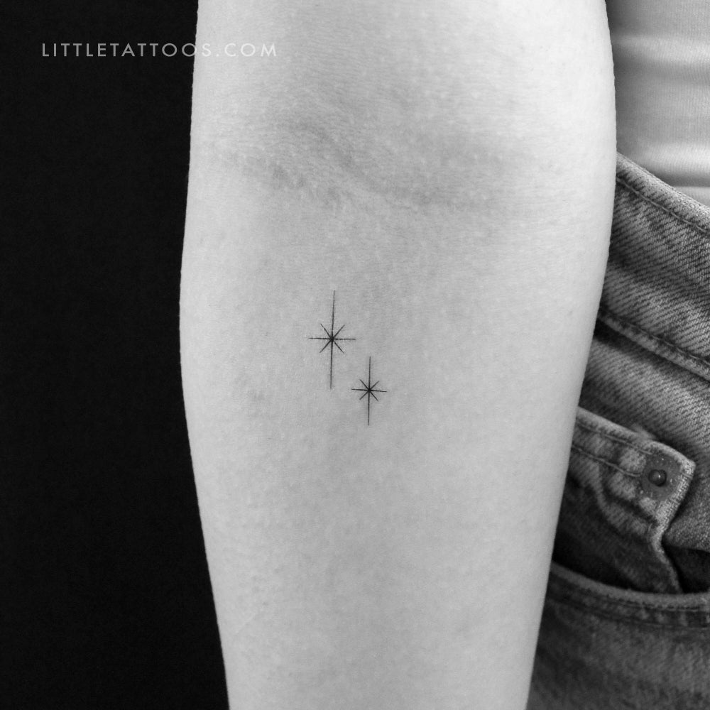 Shining Star Couple Temporary Tattoo - Set of 3