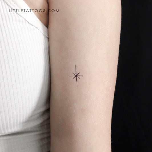 Tatuaje temporal de estrella del norte pequeña (juego de 3)