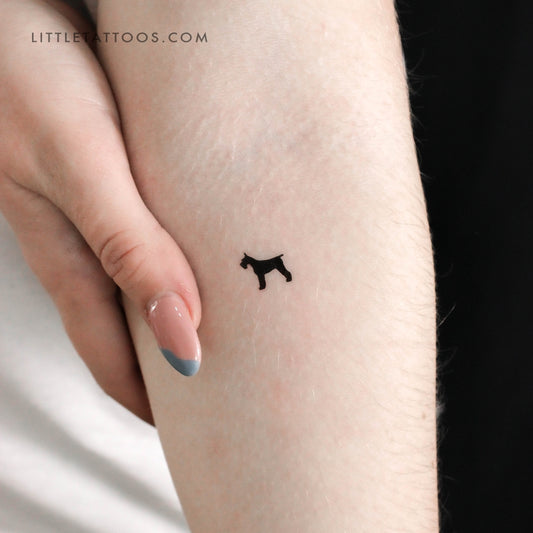 Small Schnauzer Temporary Tattoo - Set of 3