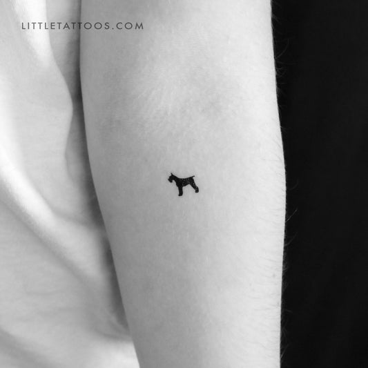 Small Schnauzer Temporary Tattoo - Set of 3