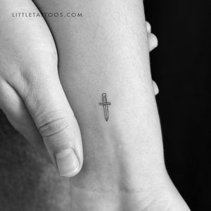 Tiny Dagger Temporary Tattoo - Set of 3