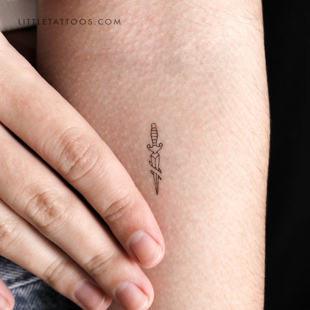 Tatuaje temporal de daga - Juego de 3