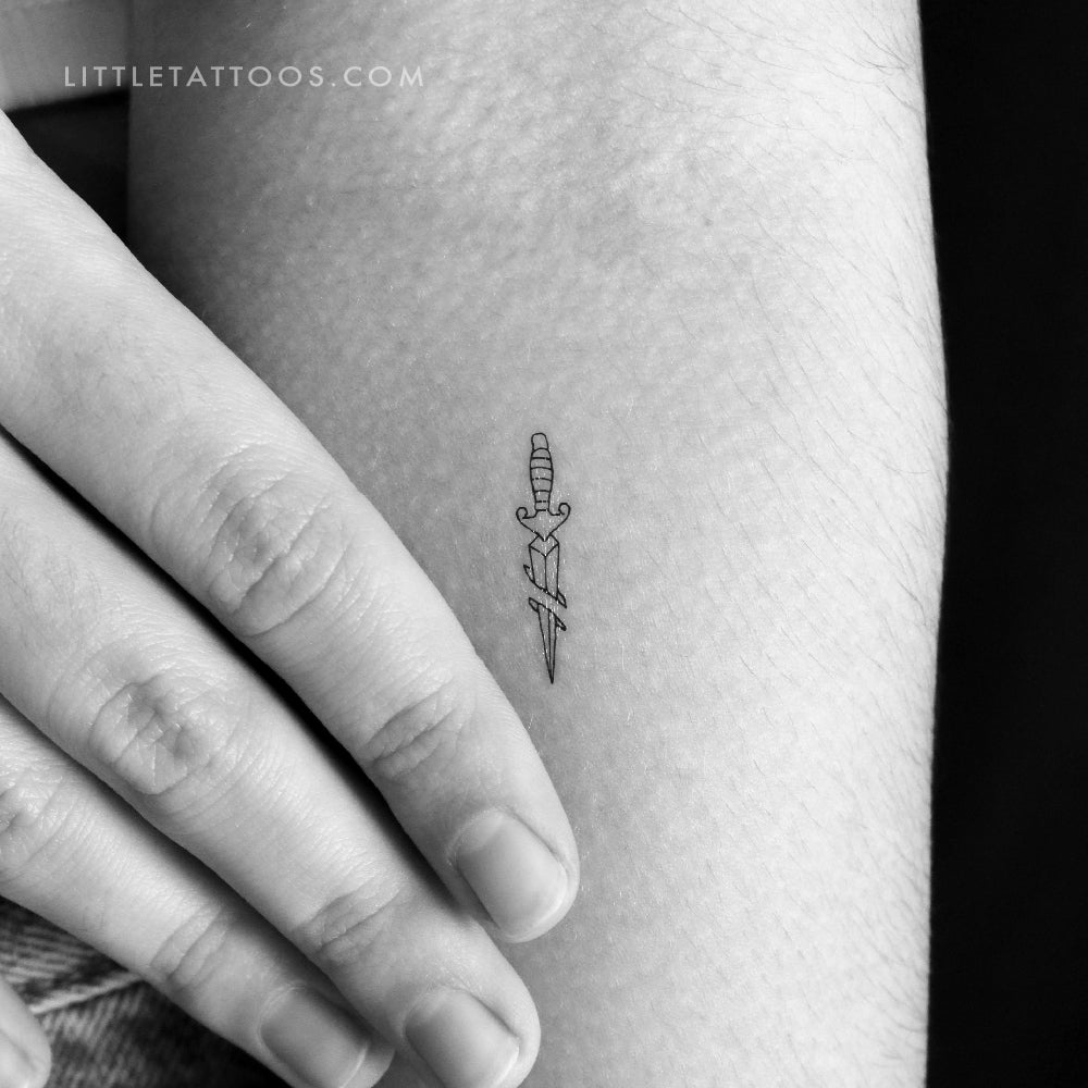 Tatuaje temporal de daga - Juego de 3