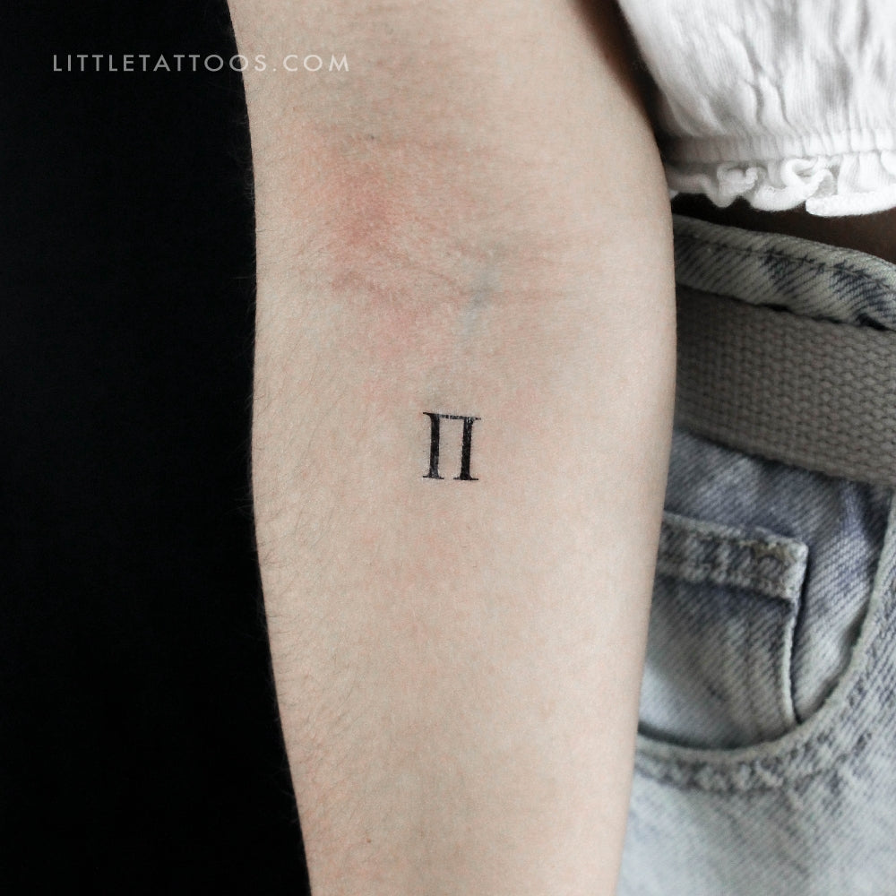 Tatuaje temporal de Pi mayúscula - Juego de 3