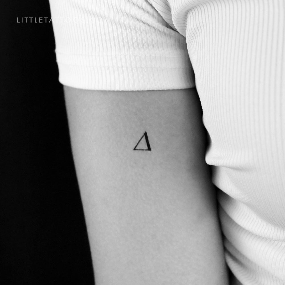 Uppercase Delta Temporary Tattoo - Set of 3