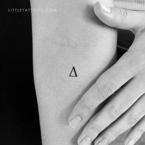 Uppercase Delta Temporary Tattoo - Set of 3