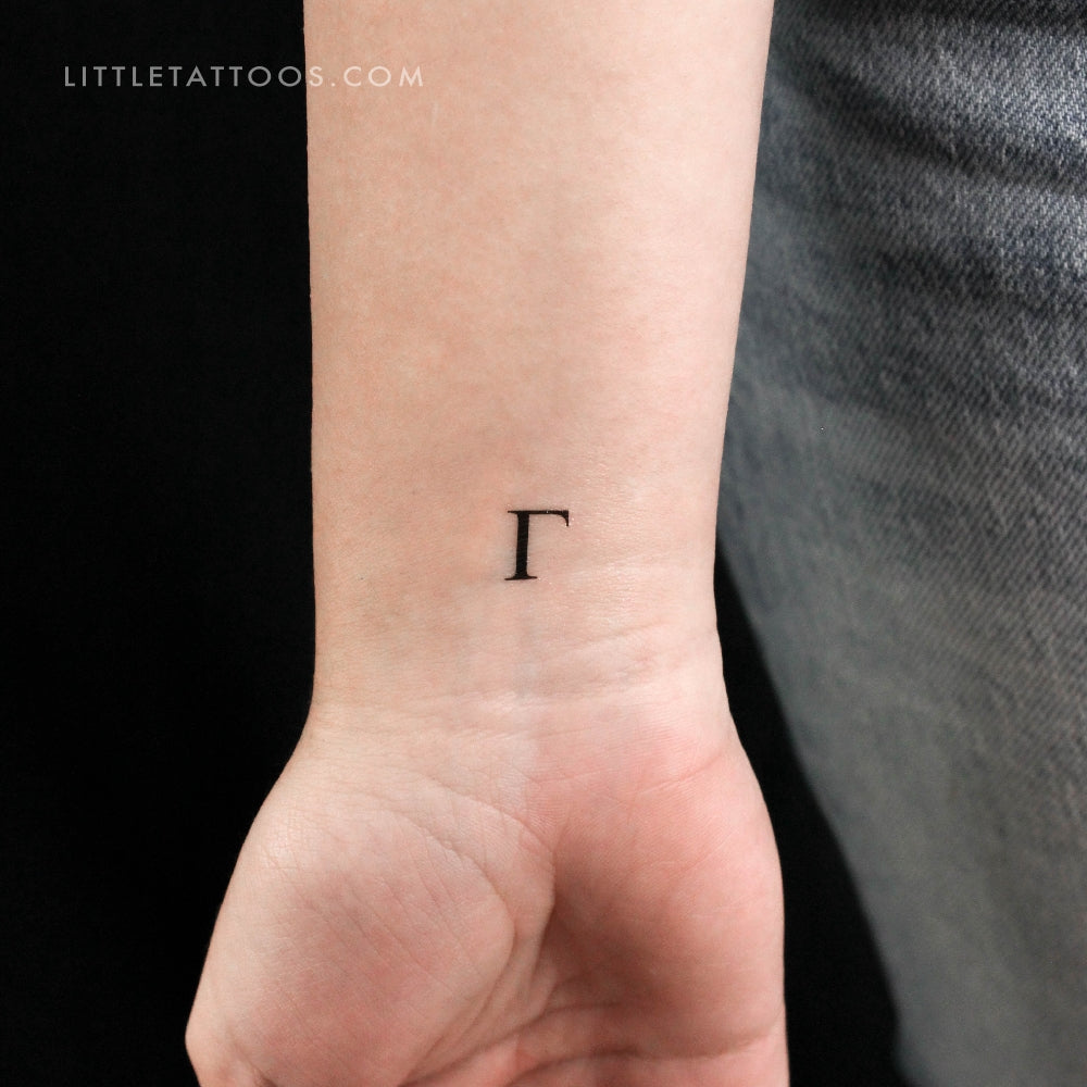 Tatuaje temporal de gamma mayúscula - Juego de 3