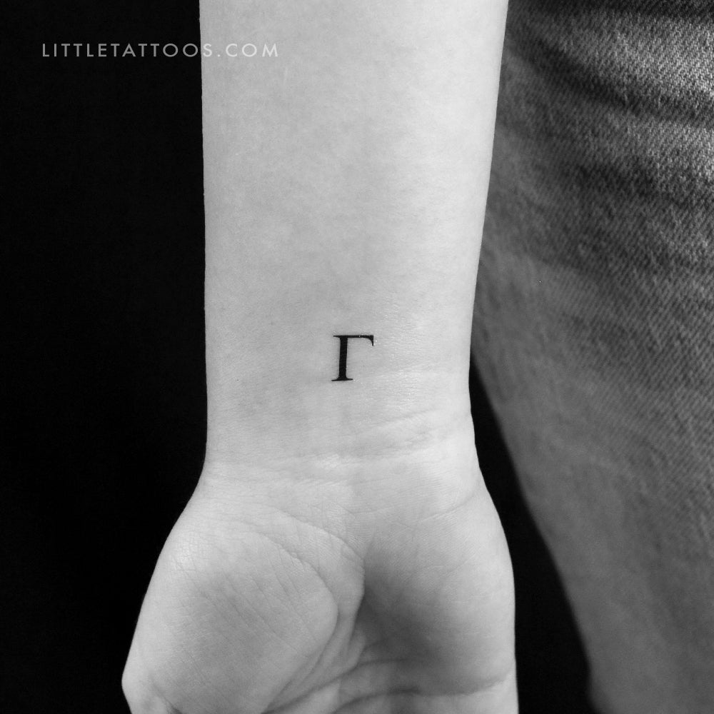 Tatuaje temporal de gamma mayúscula - Juego de 3