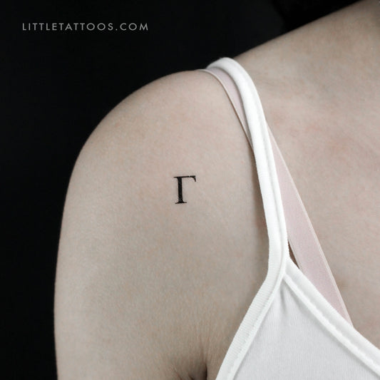 Tatuaje temporal de gamma mayúscula - Juego de 3