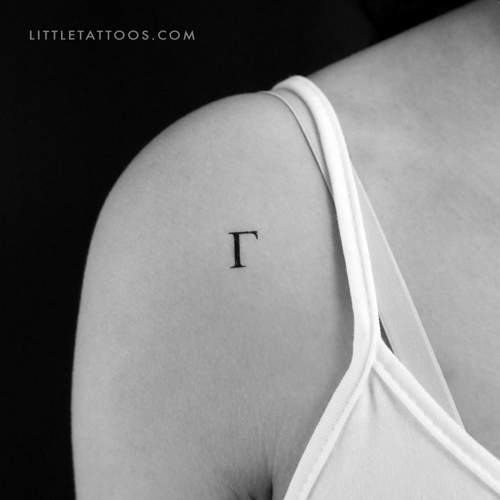Tatuaje temporal de gamma mayúscula - Juego de 3