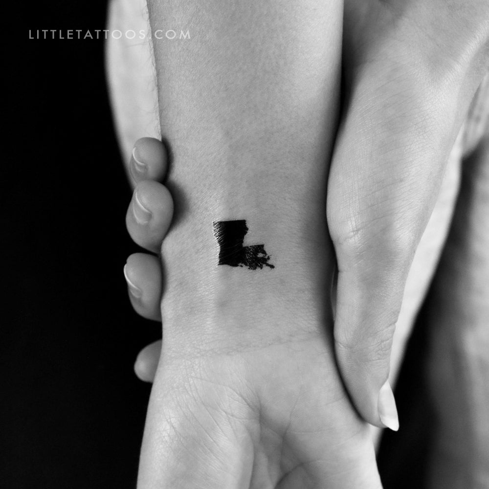 Tatuaje temporal del mapa de Luisiana (juego de 3)