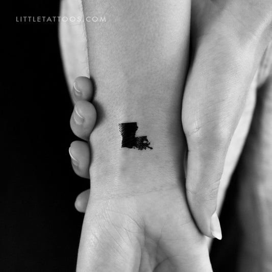 Tatuaje temporal del mapa de Luisiana (juego de 3)