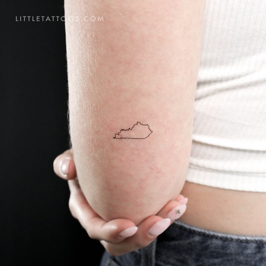 Tatuaje temporal del contorno del mapa de Kentucky (juego de 3)