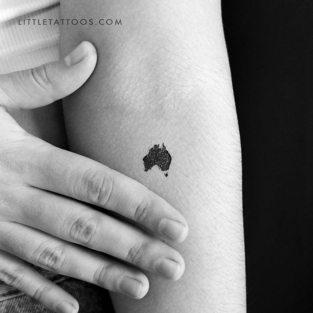 Tatuaje temporal pequeño del mapa de Australia (juego de 3)