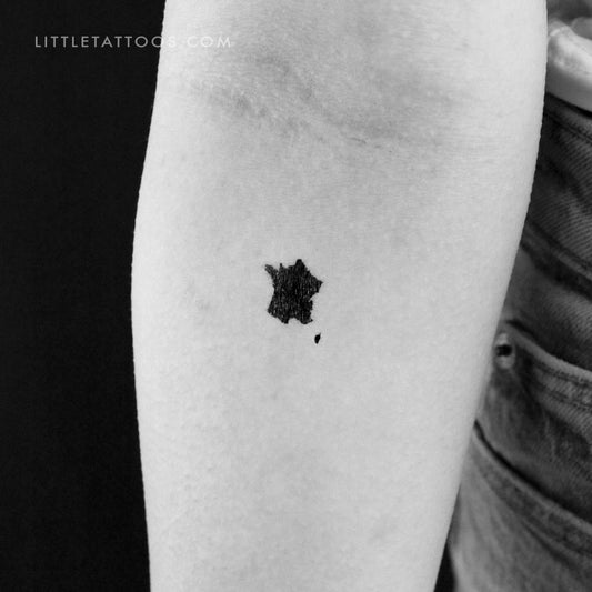 Tatuaje temporal del mapa de Francia (juego de 3)