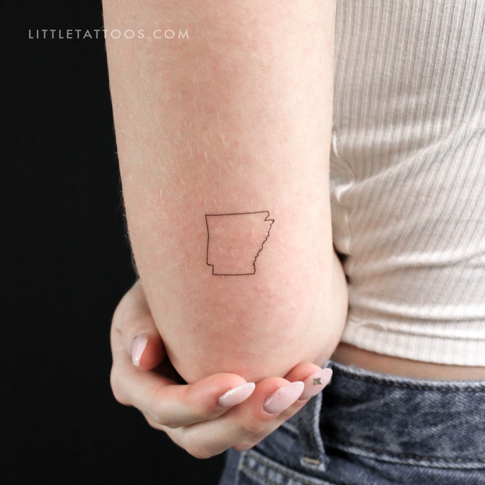 Tatuaje temporal del mapa de Arkansas (juego de 3)