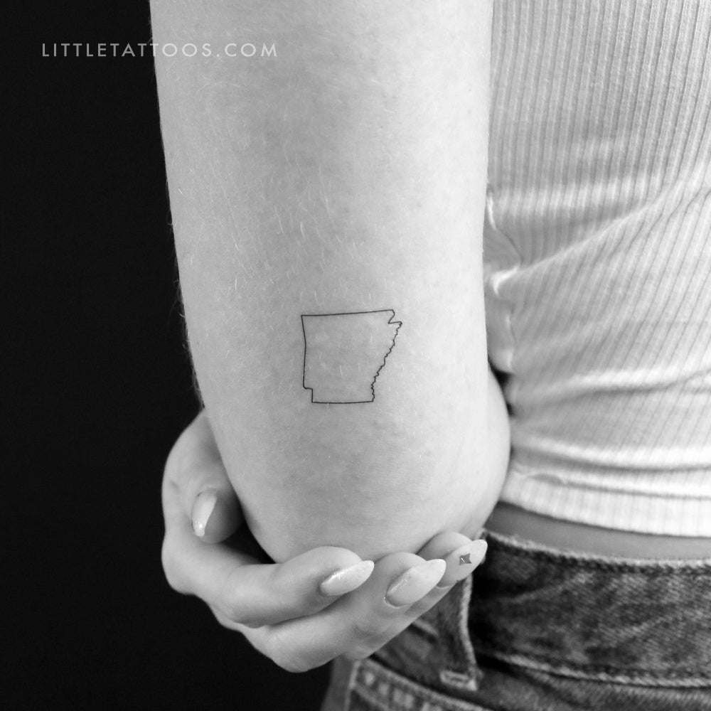 Tatuaje temporal del mapa de Arkansas (juego de 3)