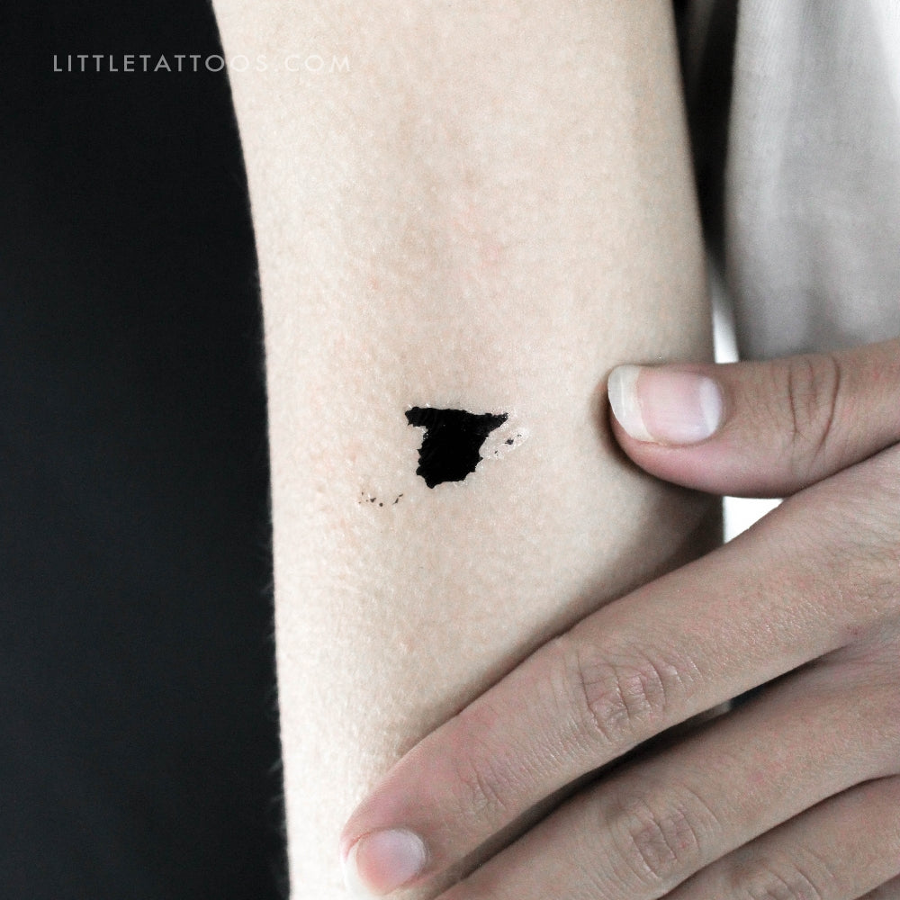 Tatuaje temporal del mapa de España - Juego de 3