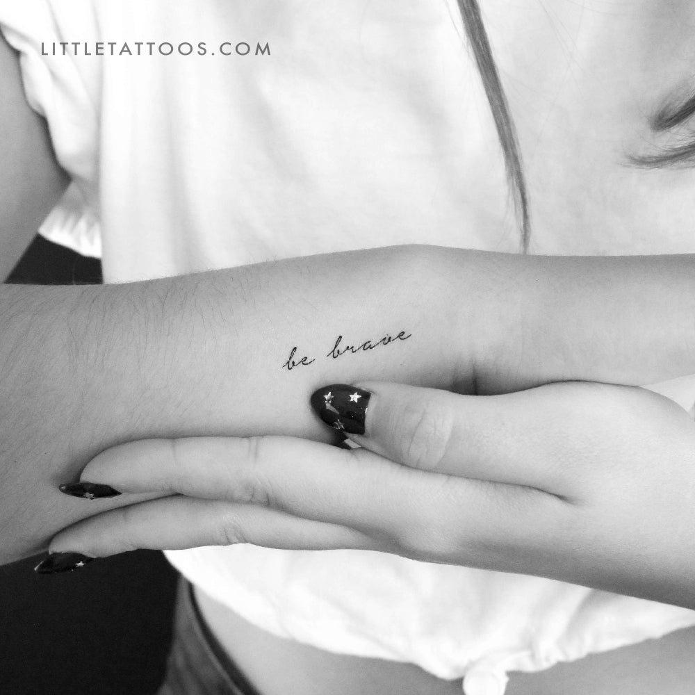 Tatuaje temporal "Sé valiente" - Juego de 3