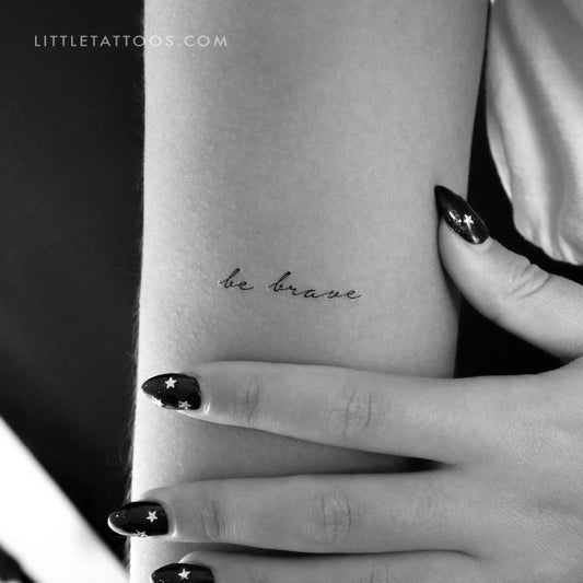 Tatuaje temporal "Sé valiente" - Juego de 3