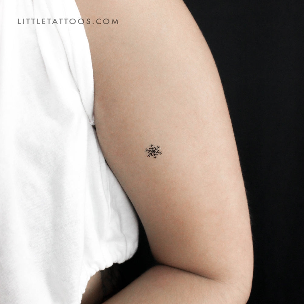 Small Snowflake Temporary Tattoo - Set of 3